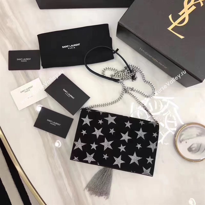 YSL new Tassel clutch tri-color bag 4825