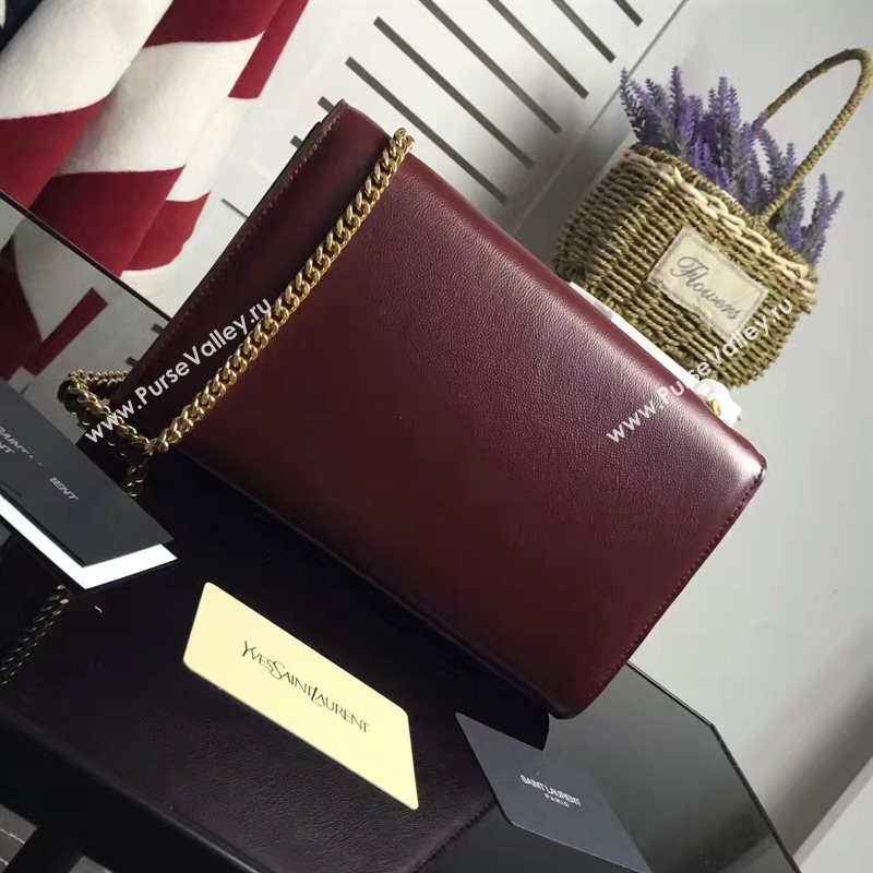 YSL chain clutch wine shoulder bag 4829