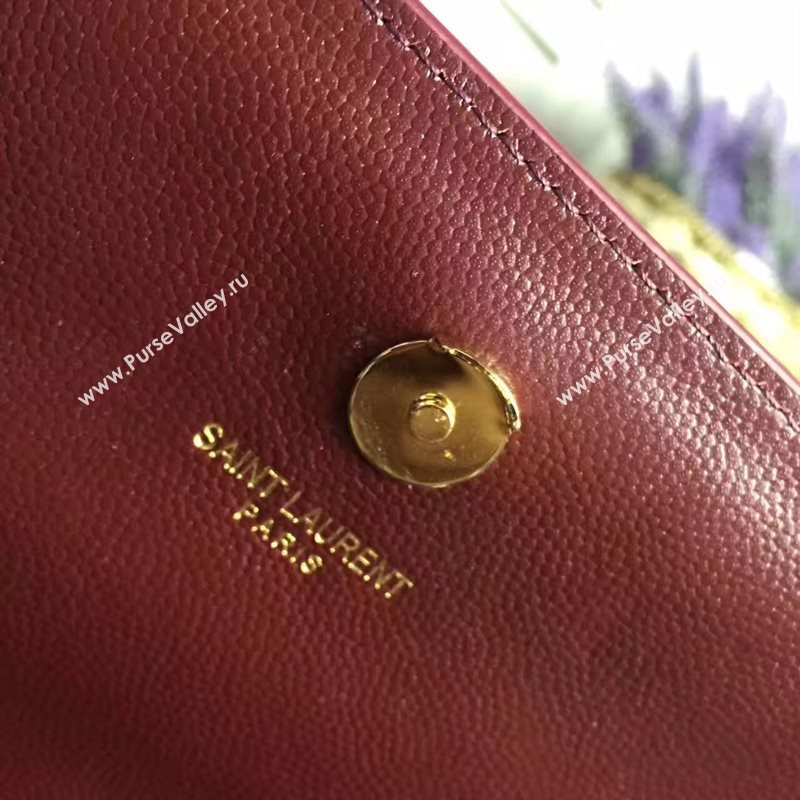YSL chain clutch wine shoulder bag 4829