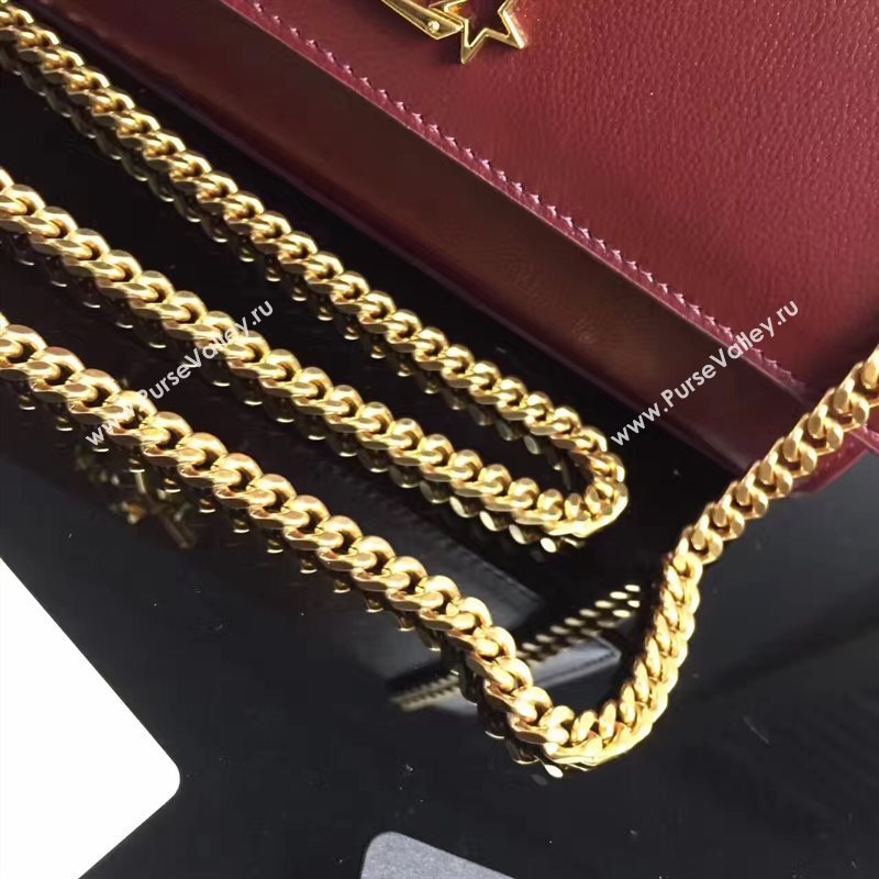 YSL chain clutch wine shoulder bag 4829