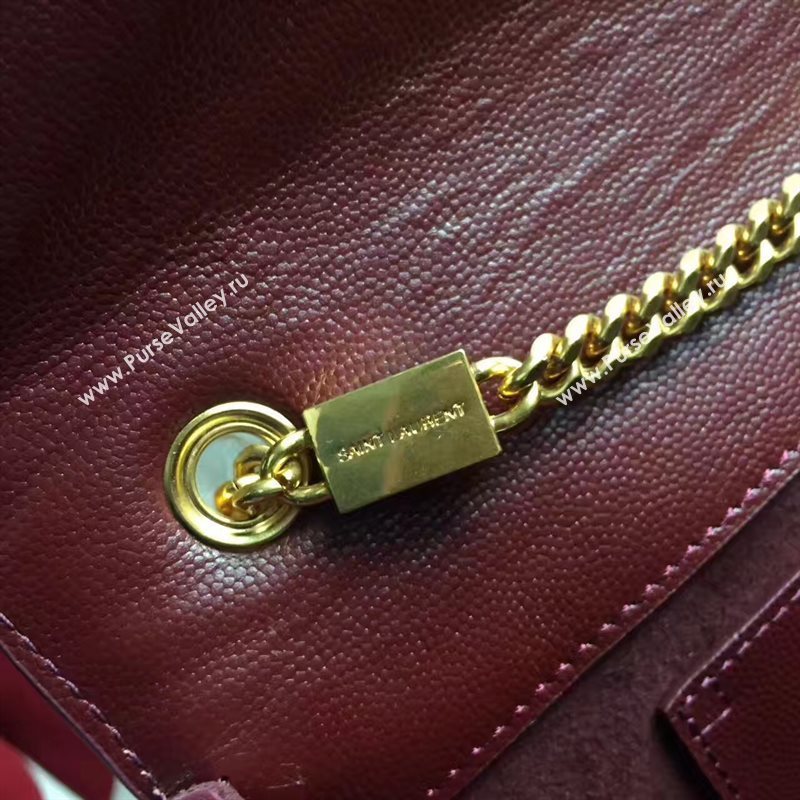 YSL chain clutch wine shoulder bag 4829