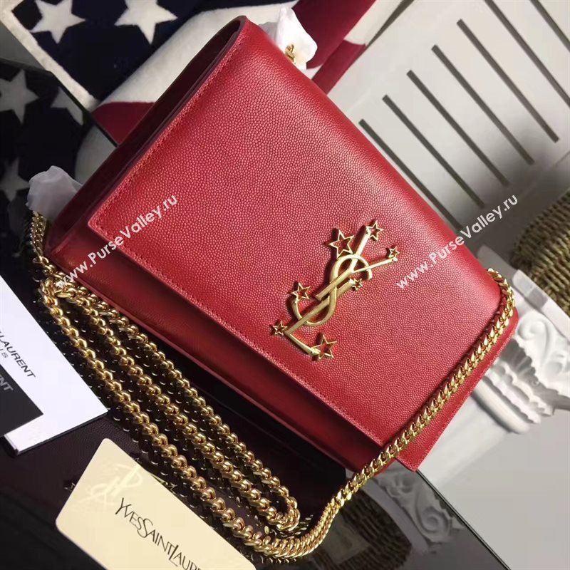YSL grain red clutch chain bag 4830