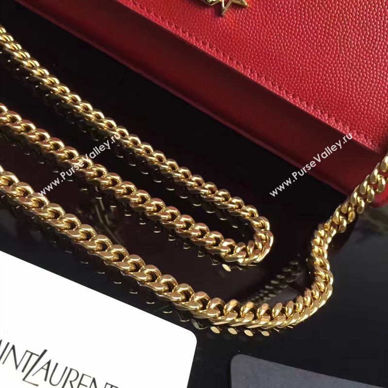 YSL grain red clutch chain bag 4830