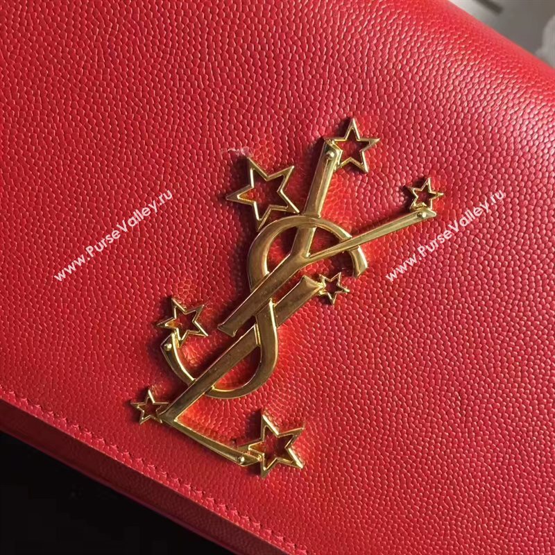 YSL grain red clutch chain bag 4830