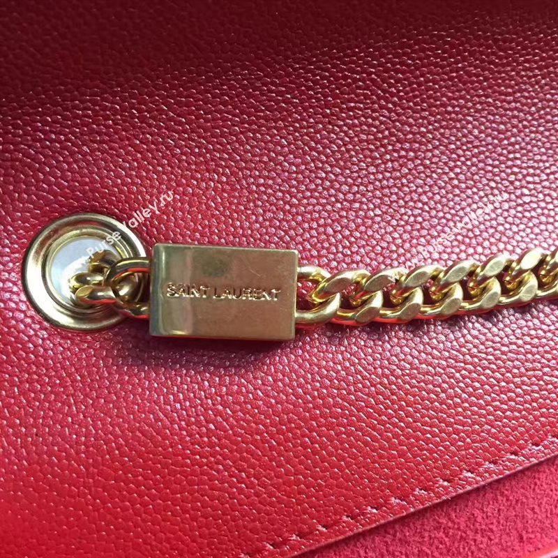 YSL grain red clutch chain bag 4830