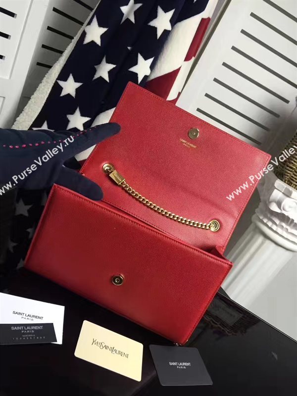 YSL grain red clutch chain bag 4830