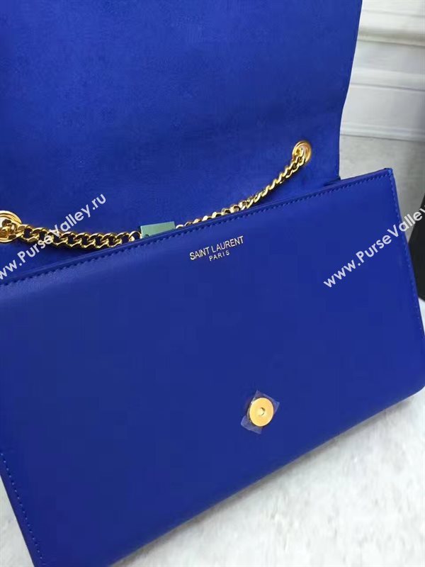 YSL smooth blue chain clutch Tassel bag 4832