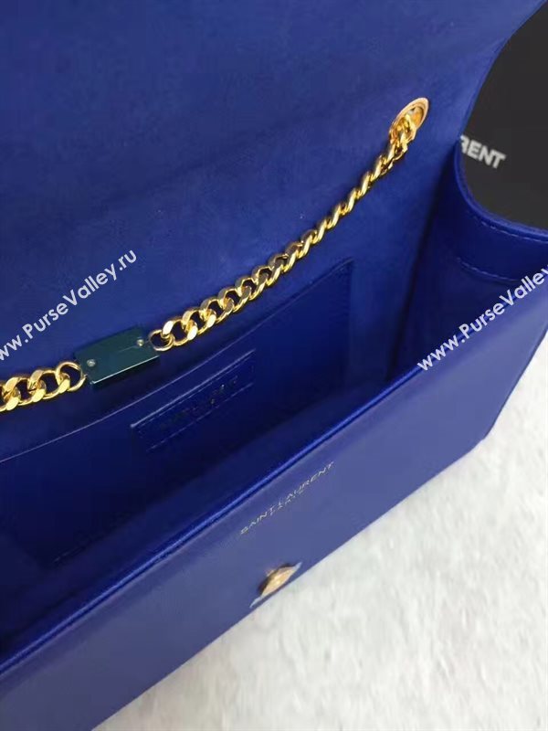 YSL smooth blue chain clutch Tassel bag 4832