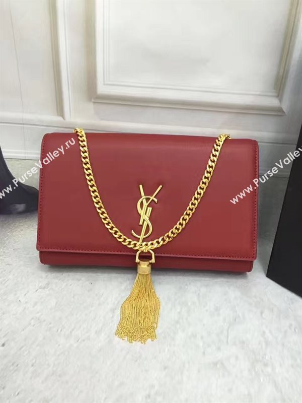 YSL wine chain clutch Tassel bag 4834