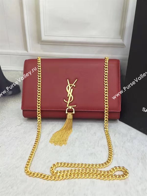 YSL wine chain clutch Tassel bag 4834