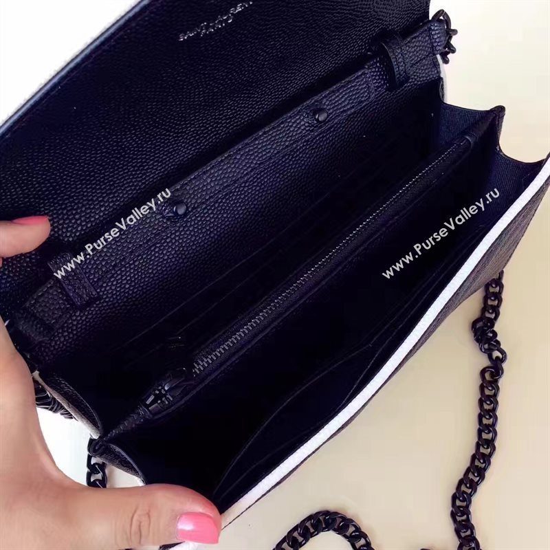 YSL chain shoulder flap clutch black bag 4837