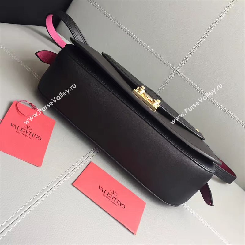 Valentino large crossbody shoulder flap black bag 4960