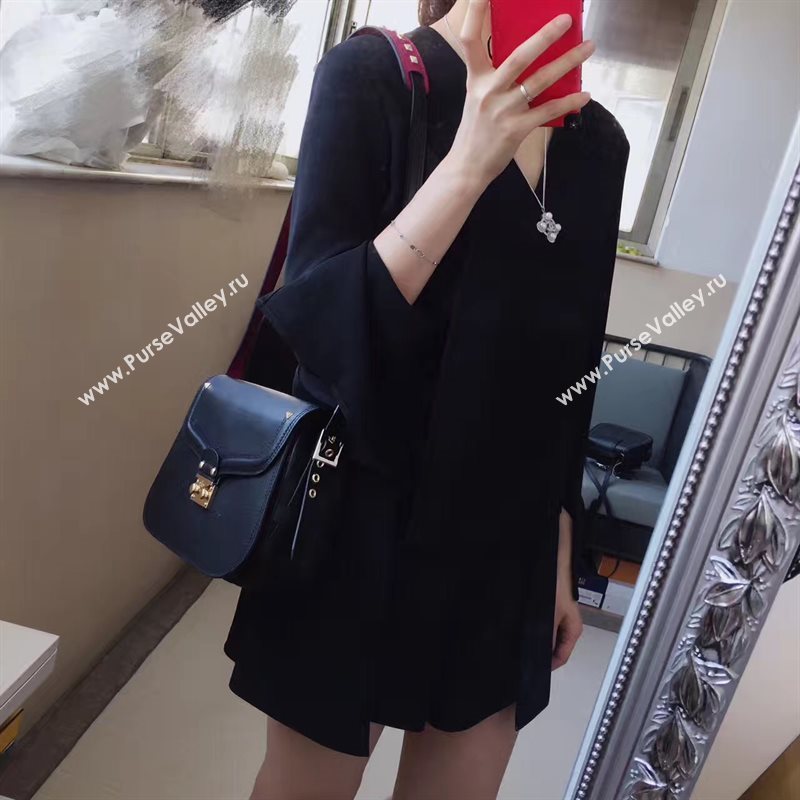 Valentino large crossbody shoulder flap black bag 4960