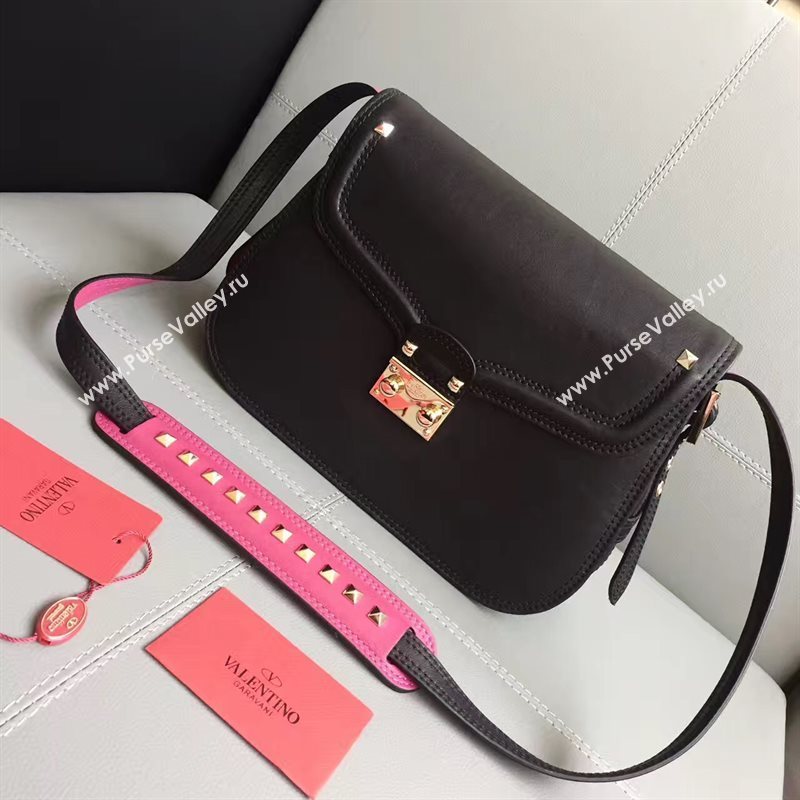 Valentino large crossbody shoulder flap black bag 4960