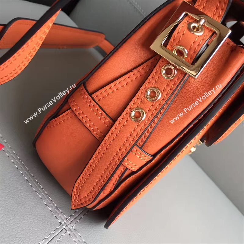 Valentino large crossbody shoulder flap orange bag 4962
