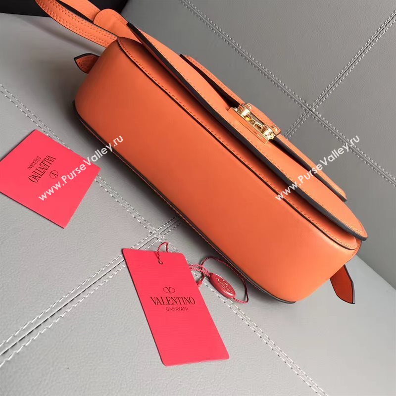 Valentino large crossbody shoulder flap orange bag 4962