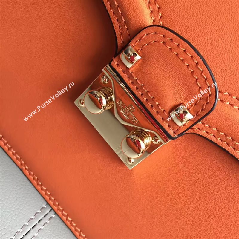 Valentino large crossbody shoulder flap orange bag 4962