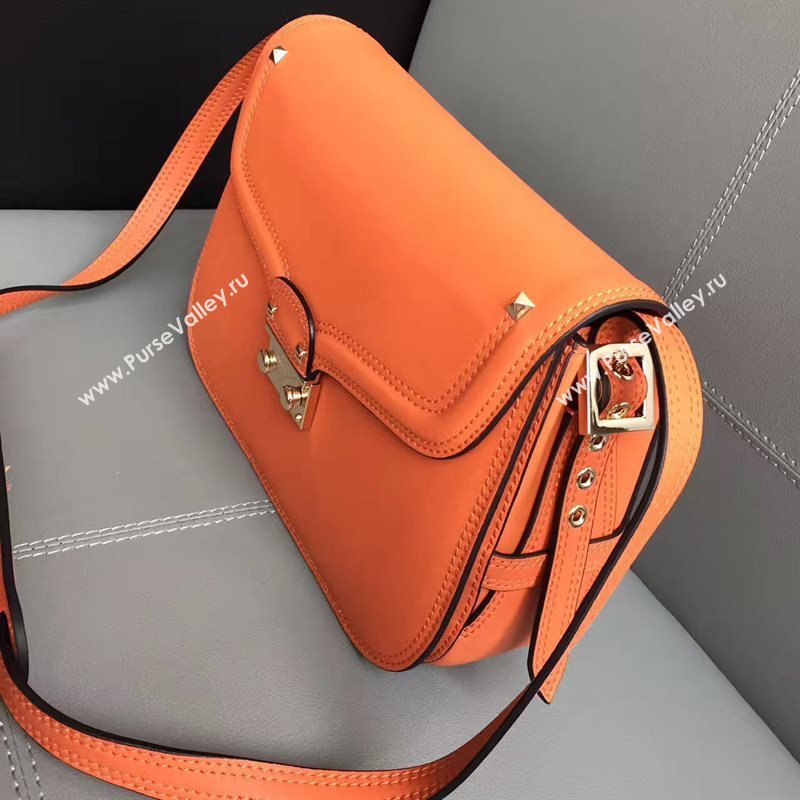 Valentino large crossbody shoulder flap orange bag 4962