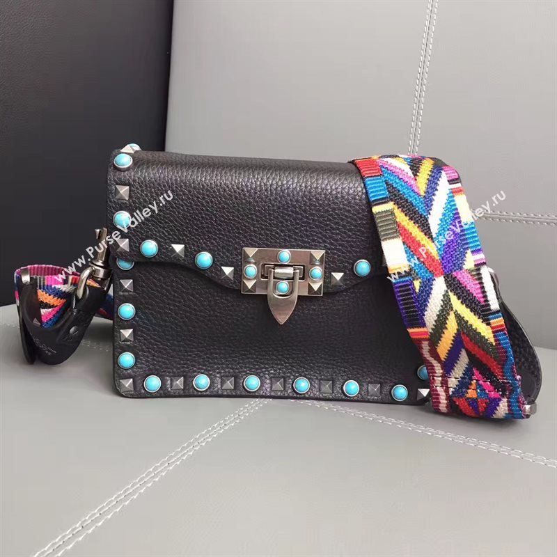 Valentino small shoulder flap black bag 4965