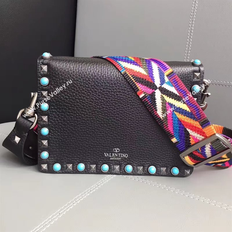 Valentino small shoulder flap black bag 4965