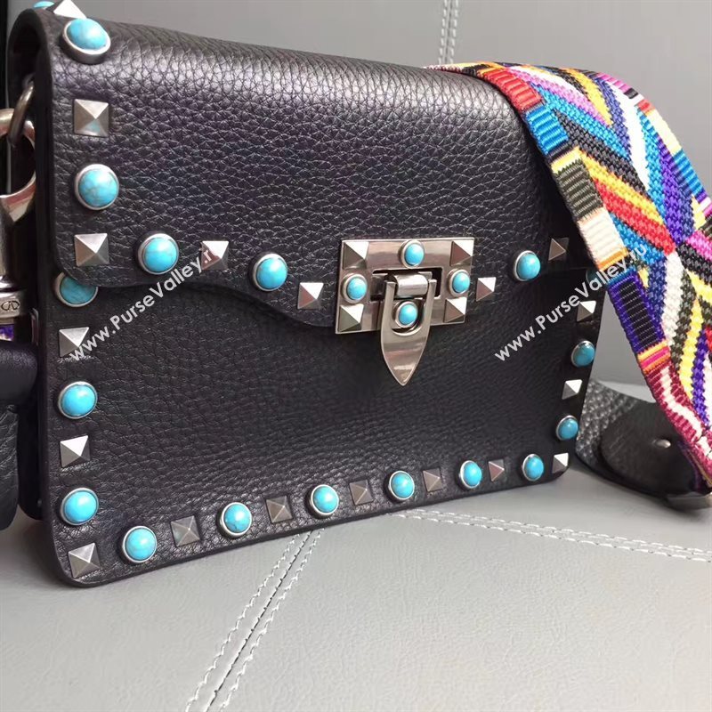 Valentino small shoulder flap black bag 4965