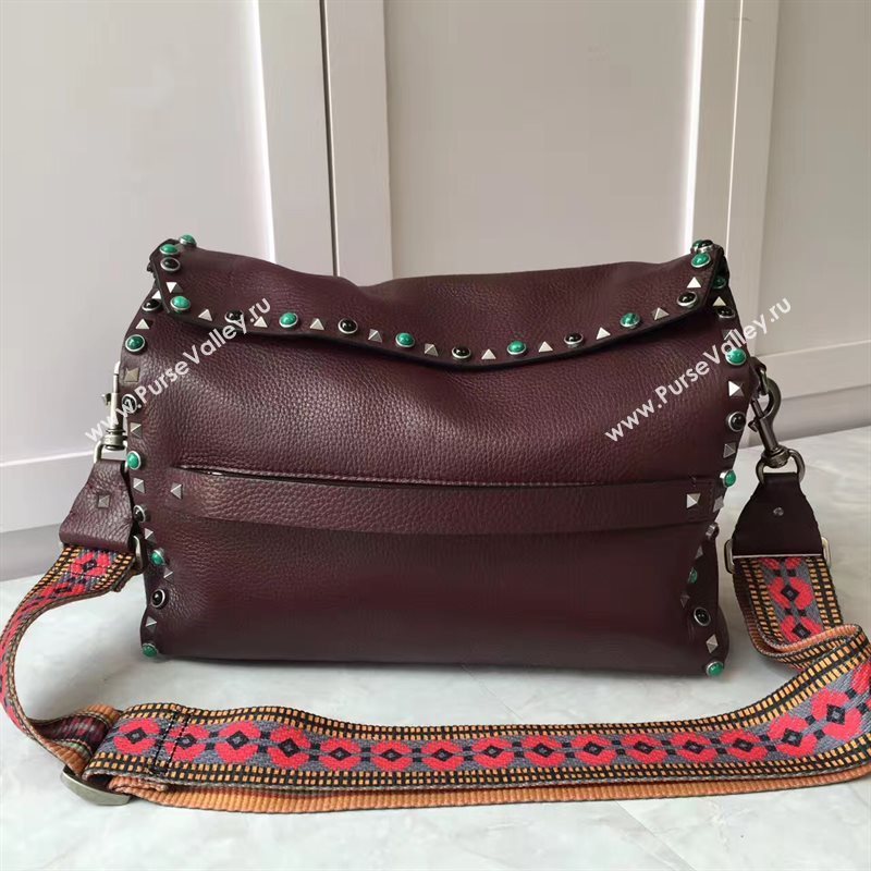Valentino large wine shoulder body cross bag 4979