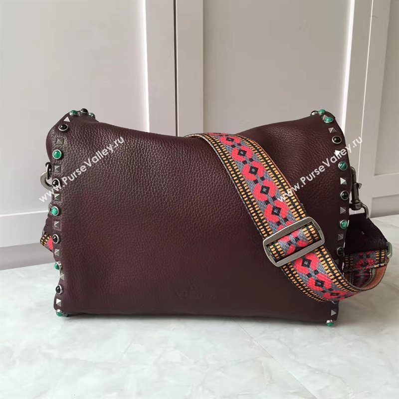 Valentino large wine shoulder body cross bag 4979