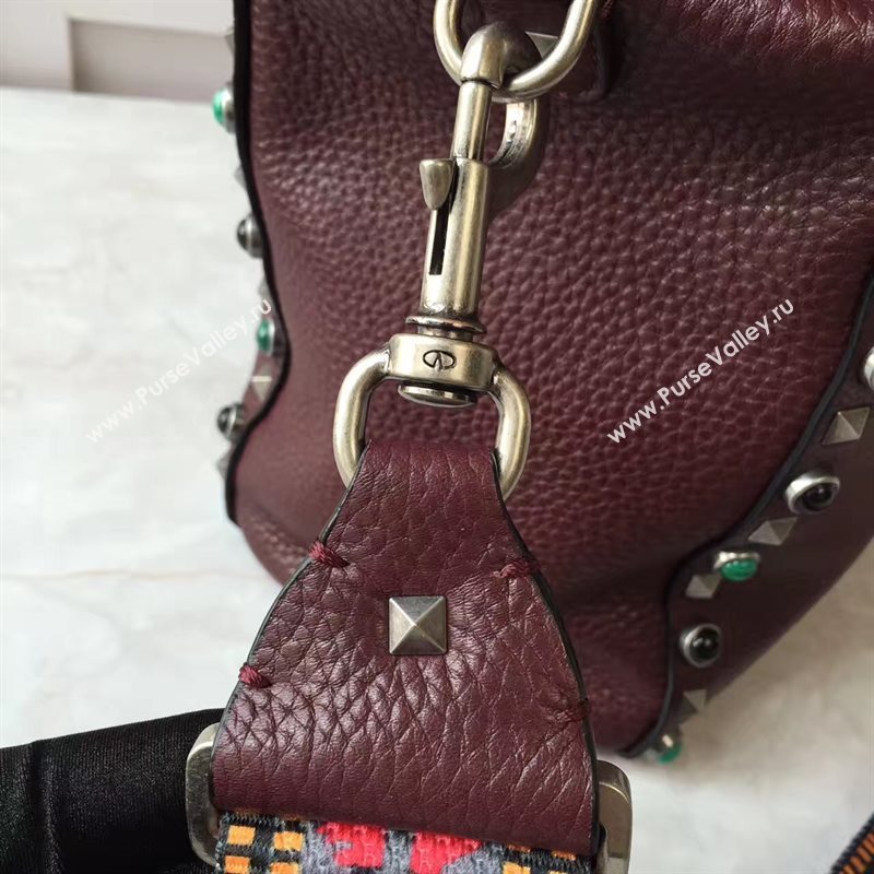 Valentino large wine shoulder body cross bag 4979