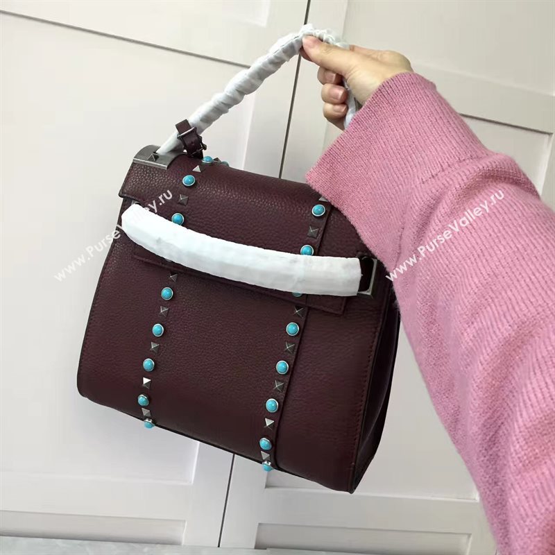 Valentino shoulder wine tote bag 4984