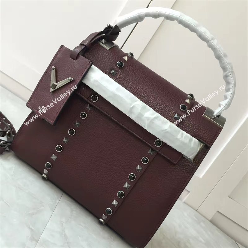 Valentino wine tote shoulder bag 4985