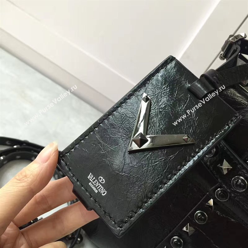 Valentino black tote shoulder bag 4986