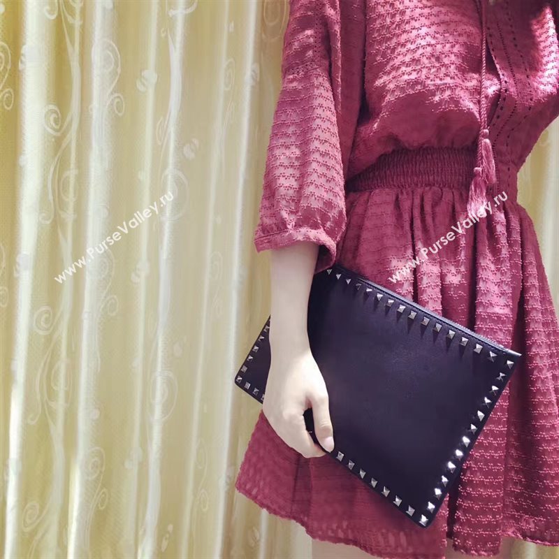 Valentino large black clutch bag 4989