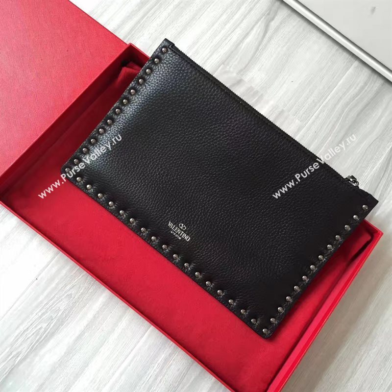 Valentino black clutch large bag 4990