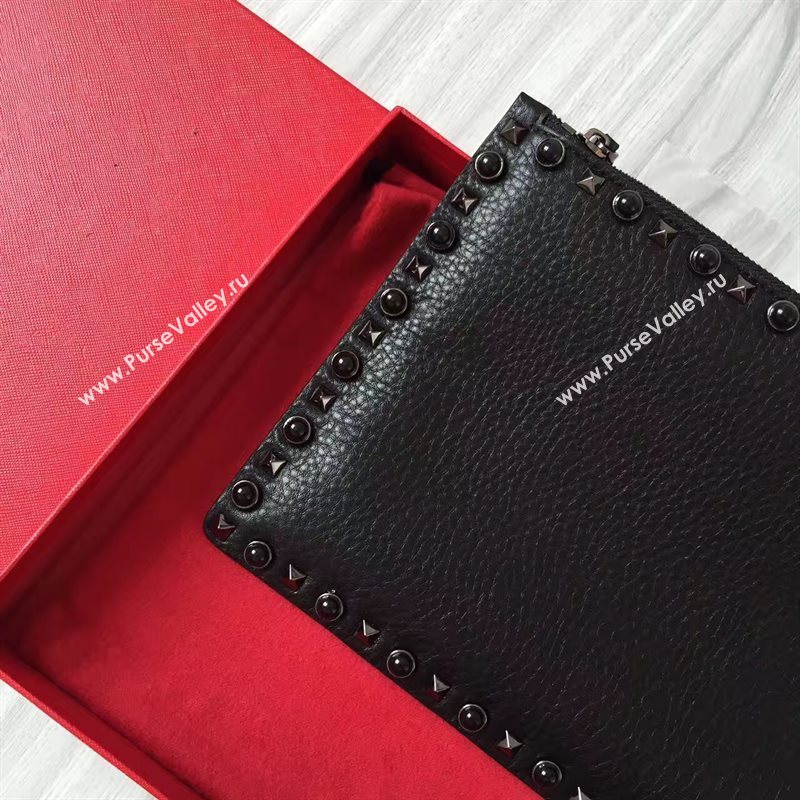Valentino black clutch large bag 4990
