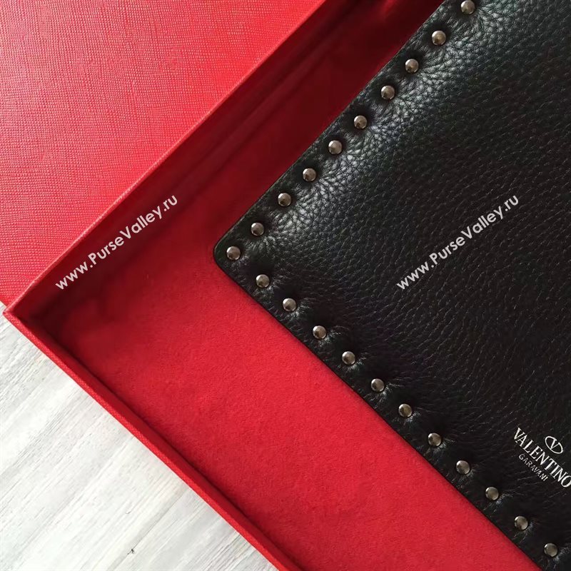 Valentino black clutch large bag 4990