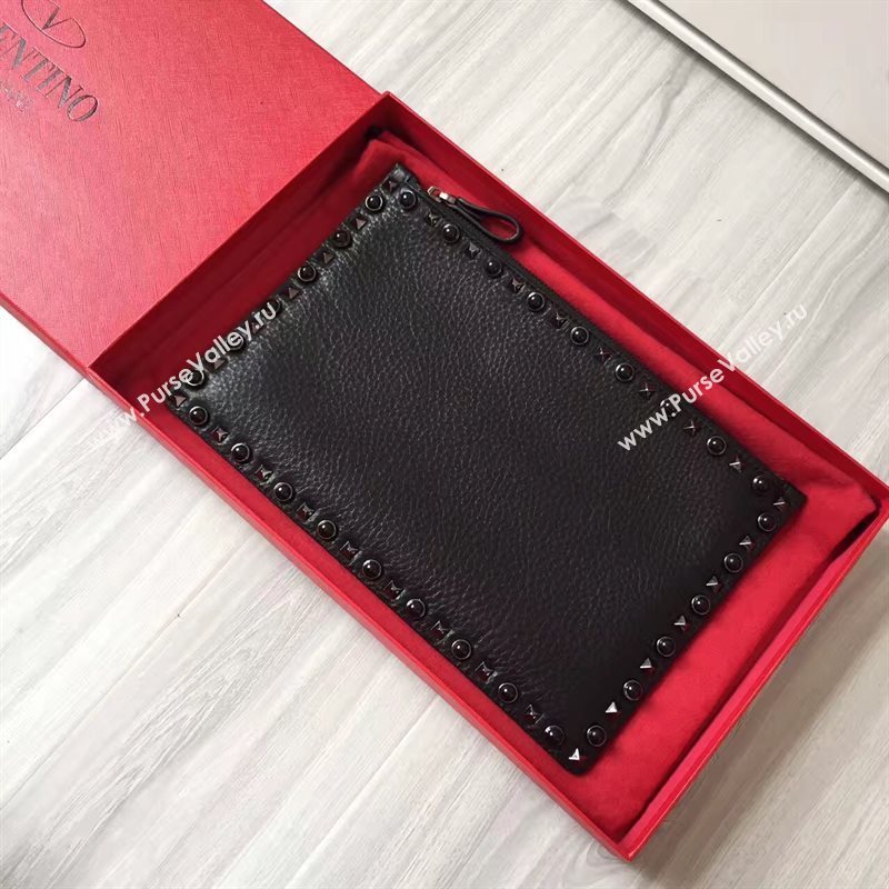 Valentino black clutch large bag 4990