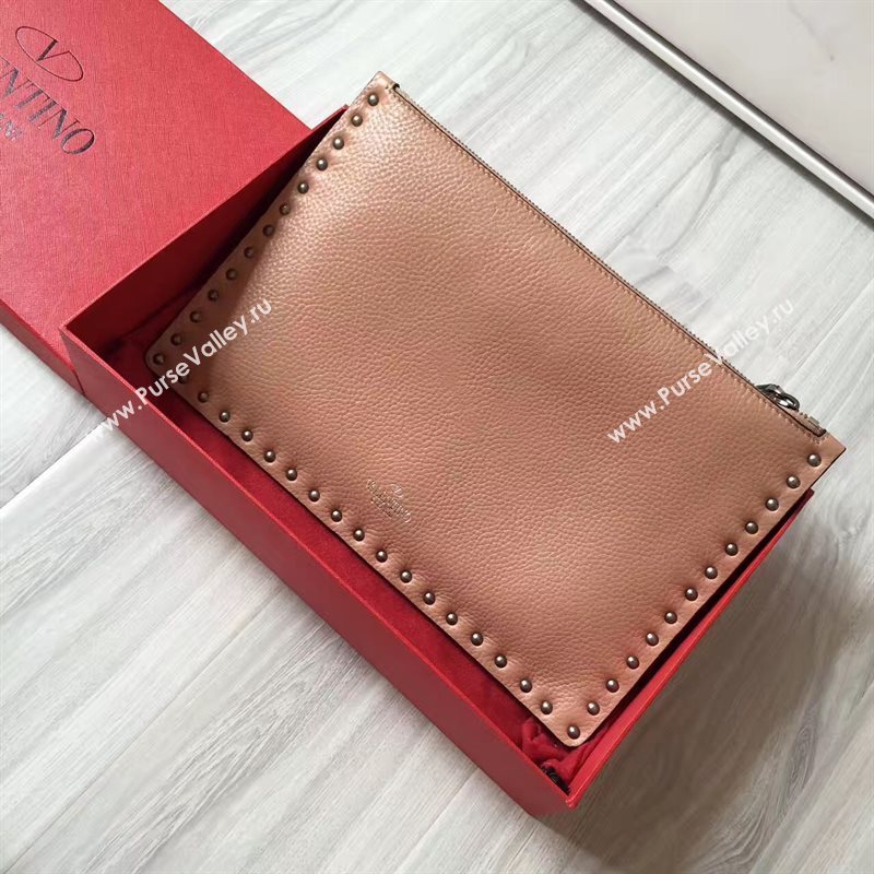 Valentino large tan clutch bag 4991