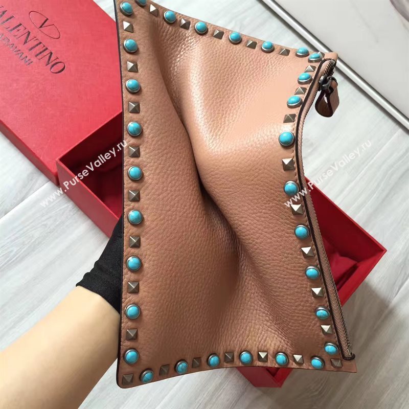 Valentino large tan clutch bag 4991