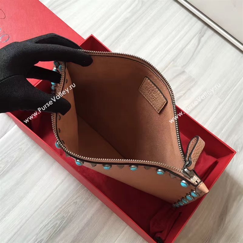 Valentino large tan clutch bag 4991