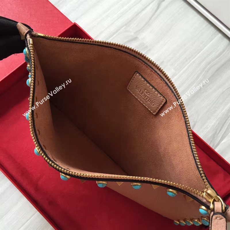 Valentino large clutch tan bag 4994