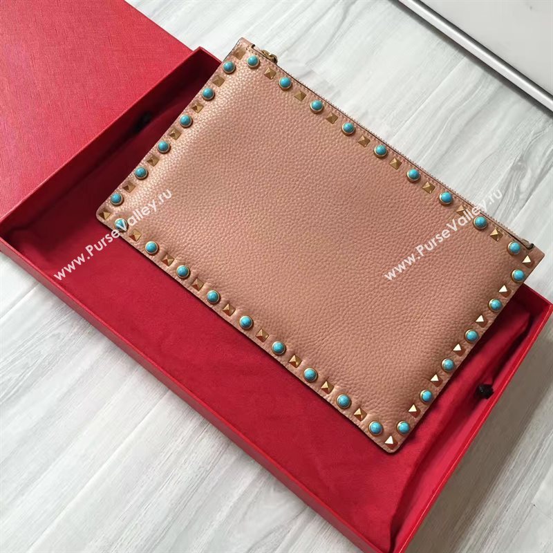 Valentino large clutch tan bag 4994