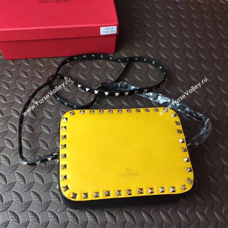 Valentino box shoulder yellow tri bag 4997