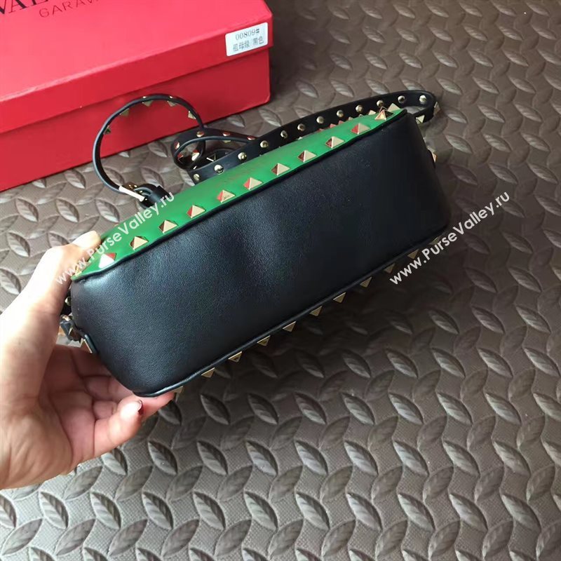 Valentino box shoulder green tri bag 4998