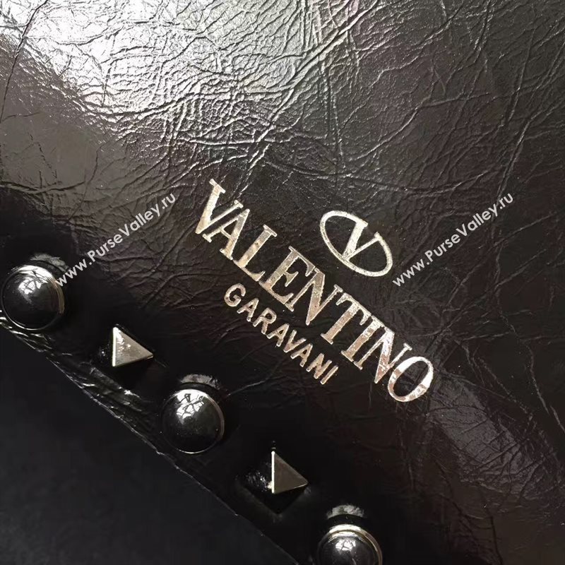 Valentino black guitar shoulder rockstud bag 4907