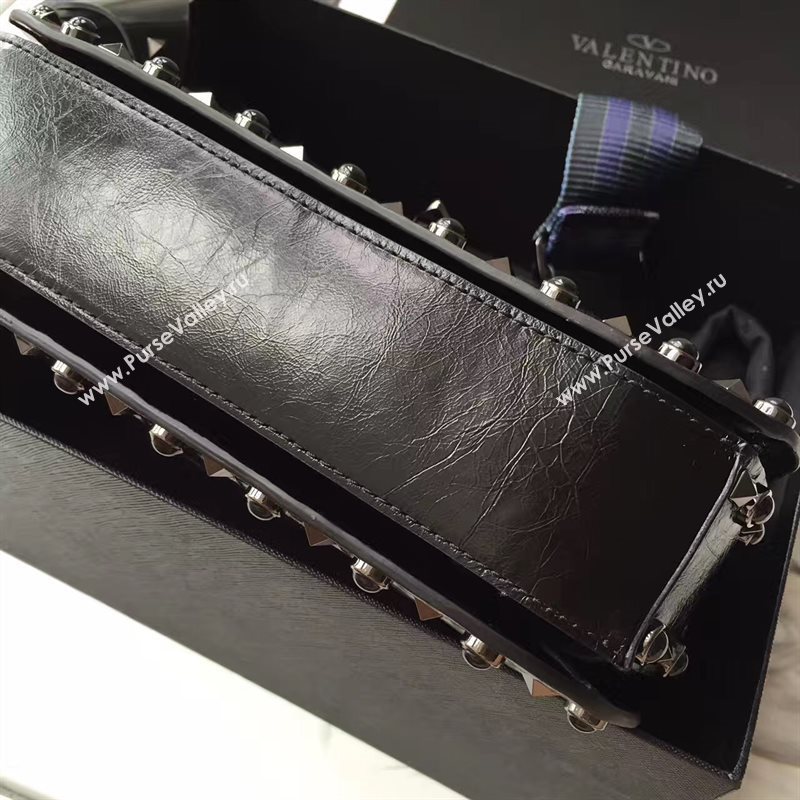 Valentino black guitar shoulder rockstud bag 4907