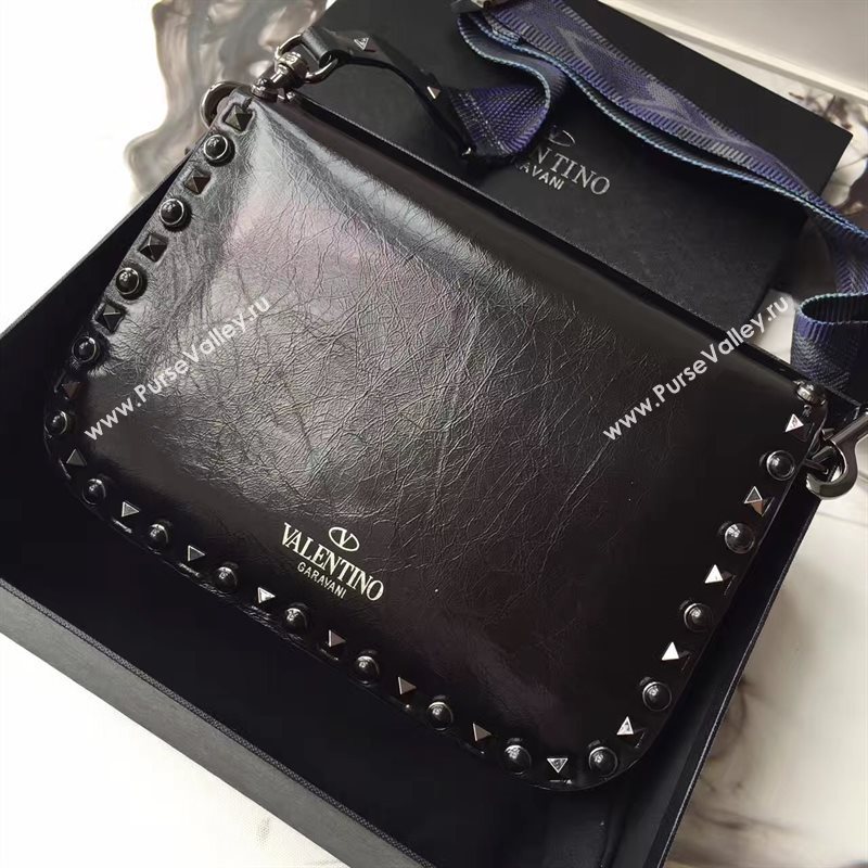 Valentino black guitar shoulder rockstud bag 4907