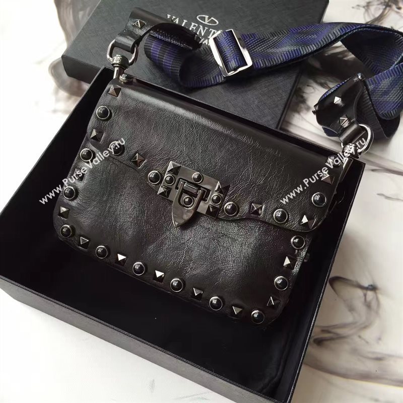 Valentino small black rockstud guitar bag 4908