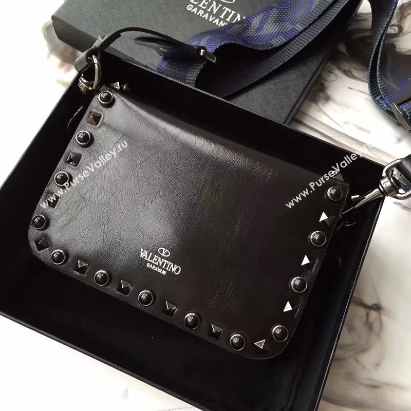 Valentino small black rockstud guitar bag 4908