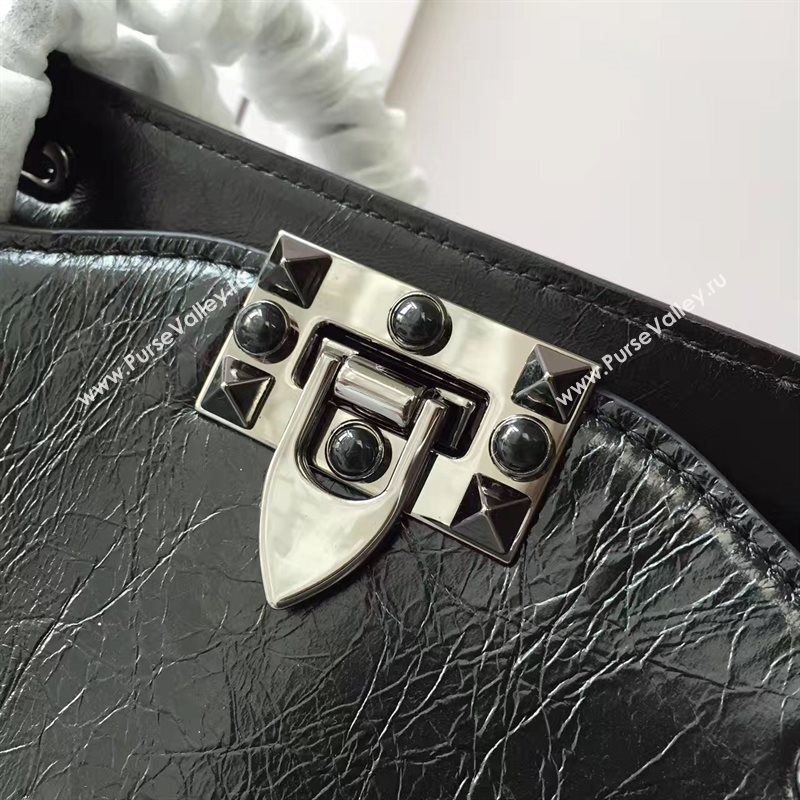 Valentino medium rockstud black shopping bag 4910