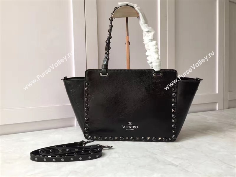 Valentino medium rockstud black shopping bag 4910